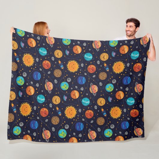 Happy Planets Fleece Blanket (Beispiel)