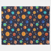 Happy Planets Fleece Blanket (Vorderseite (Horizontal))