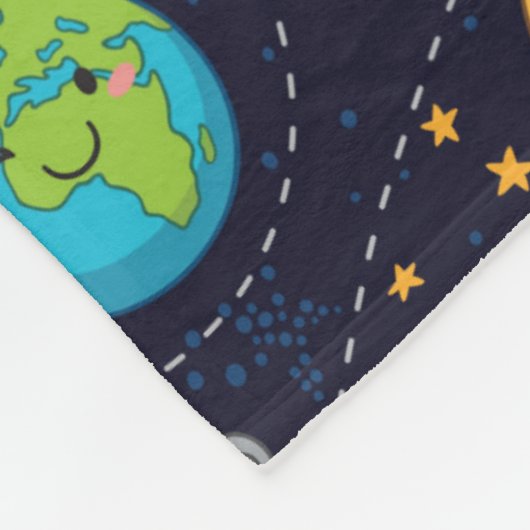 Happy Planets Fleece Blanket (Ecke)