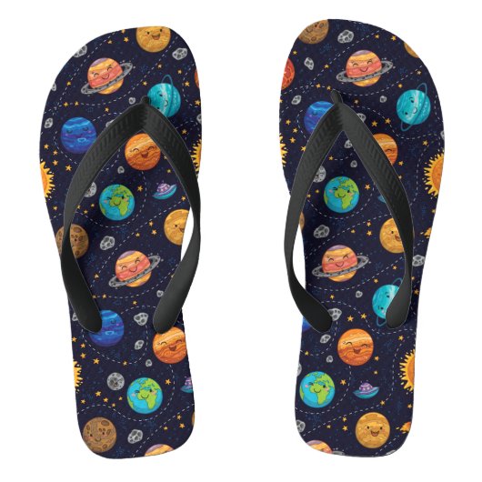 Happy Planets Flip Flops Badesandalen (Fußbett)