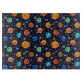 Happy Planets Glass Cutting Board Schneidebrett (Vorderseite)