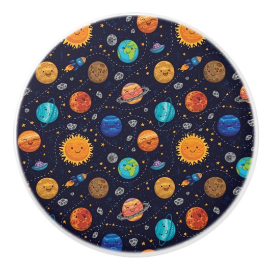 Happy Planets Knob Keramikknauf (Vorderseite)