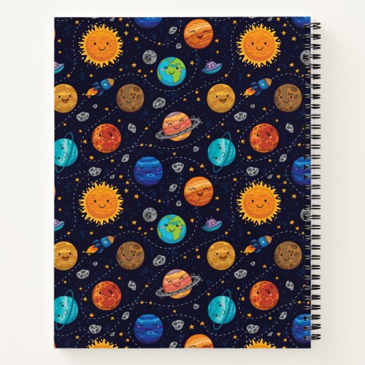 Happy Planets Notebook Notizblock (Rückseite)