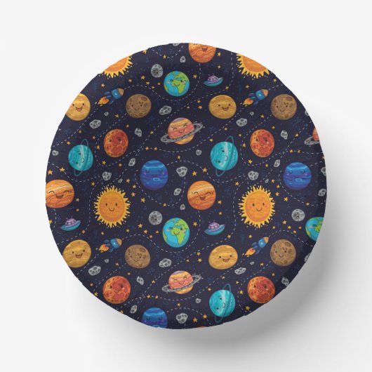 Happy Planets Paper Bowls Pappteller (Vorderseite)
