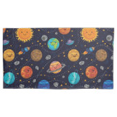 Happy Planets Pillowcases Kissenbezug (Vorderseite-Links)