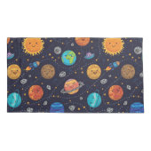 Happy Planets Pillowcases Kissenbezug (Rückseite-Links)