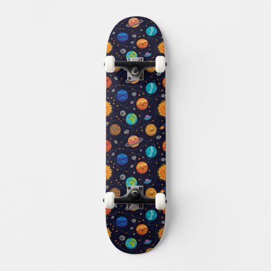 Happy Planets Skateboard (Vorderseite)