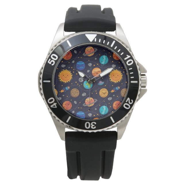 Happy Planets Watch Armbanduhr (Vorderseite)