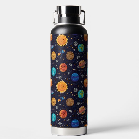 Happy Planets Water Flasche (Rückseite)