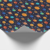 Happy Planets Wrapping Paper Geschenkpapier (Ecke)