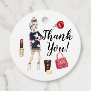 Happy Planner Mädchen danke Ihnen für Tags Geschenkanhänger