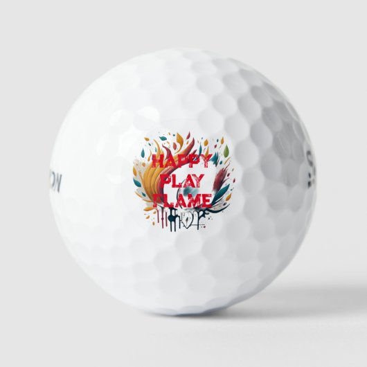 Happy Play Flame Design Golfball (Vorderseite)
