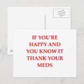 HAPPY.png Postkarte (Vorne/Hinten)