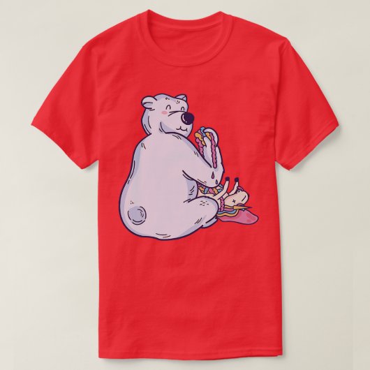 HAPPY POLA BEAR ESSEN EINER UNICORN Premium T-Shirt (Design vorne)