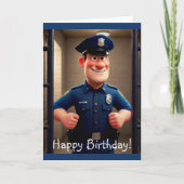 Happy Policeman Birthday Karte (Vorderseite)