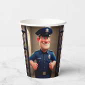 Happy Policeman Pappbecher (Rückseite)