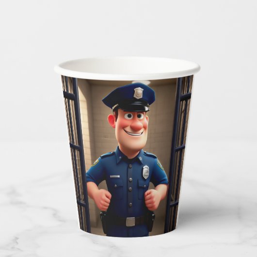 Happy Policeman Pappbecher (Vorderseite)