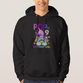 Happy Pop It Birthday Girl 9th Unicorn Poppin Unic Hoodie