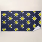 Happy Positive Magic Sun Pattern Beach Handtuch (Vorderseite)