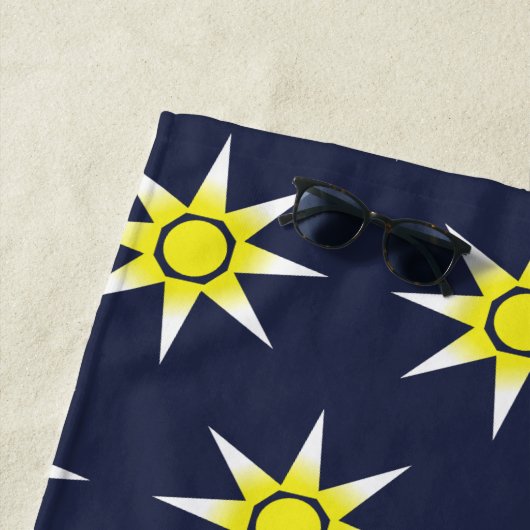 Happy Positive Magic Sun Pattern Beach Handtuch (Beispiel)