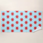 Happy Positive Magic Sun Pattern Beach Handtuch (Vorderseite)