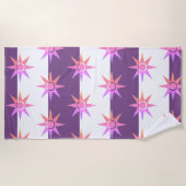 Happy Positive Magic Sun Pattern Beach Handtuch (Vorderseite)