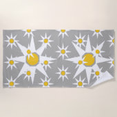 Happy Positive Magic Sun Pattern Beach Handtuch (Vorderseite)