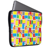 Happy Positive Vibes Blocks Laptop Sleeve (Vorne Rechts)