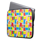 Happy Positive Vibes Blocks Laptop Sleeve (Vorderseite Links)