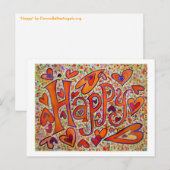 Happy Postcard Postkarte (Vorne/Hinten)