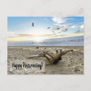 Happy Postcross Beach - Postcard Postkarte