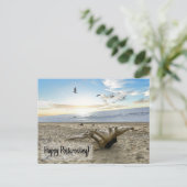 Happy Postcross Beach - Postcard Postkarte (Stehend Vorderseite)
