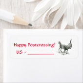 Happy Postcross Horse Labels (Insitu)