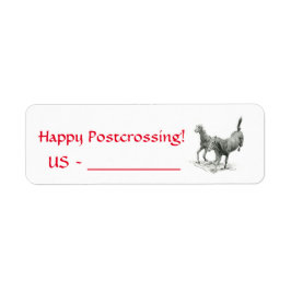 Happy Postcross Horse Labels