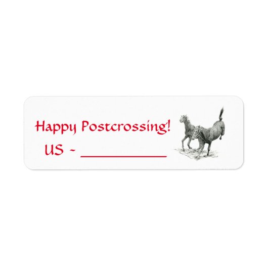 Happy Postcross Horse Labels (Vorne)
