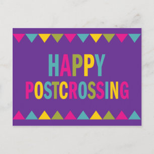 Happy Postcross in hellen Farben Postkarte