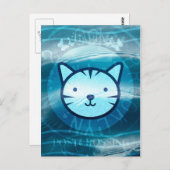 Happy Postcross Kitty Postkarte (Vorne/Hinten)