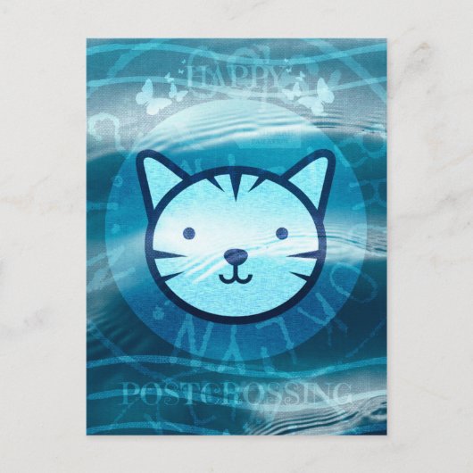 Happy Postcross Kitty Postkarte (Vorderseite)