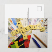 Happy Postcross-Kreuzworträtkarte Postkarte (Vorne/Hinten)