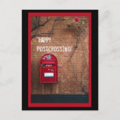 Happy Postcross Red Mailbox Postcard Postkarte (Vorderseite)