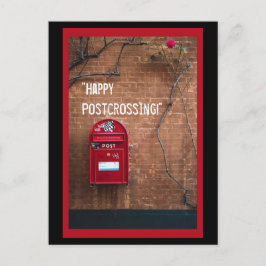 Happy Postcross Red Mailbox Postcard Postkarte