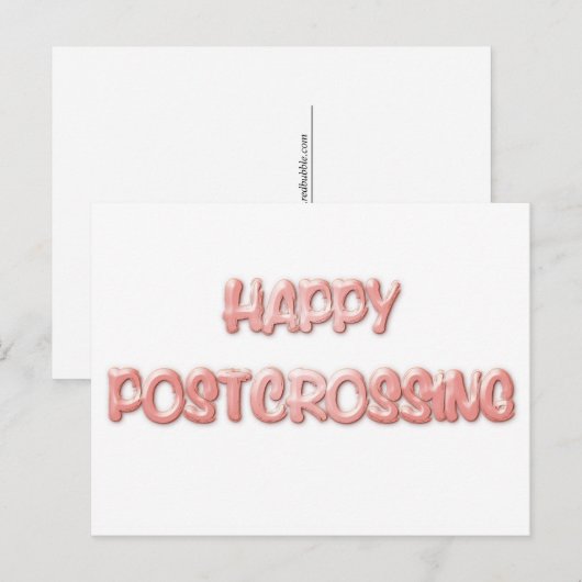 HAPPY POSTCROSSING POSTKARTE (Vorne/Hinten)