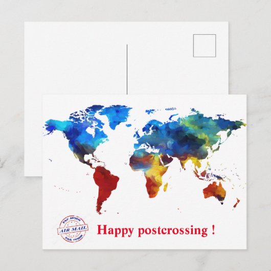 Happy postcrossing! postkarte (Vorne/Hinten)