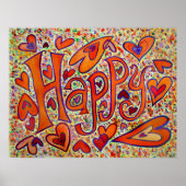Happy Poster Print (Vorne)