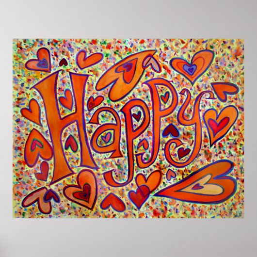 Happy Poster Print (Vorne)