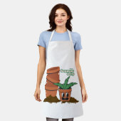 Happy Pot & Soil Garden Humor Dirt Happens Pun Schürze (Getragen)