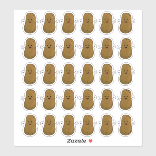 Happy Potato Aufkleber (Blatt)