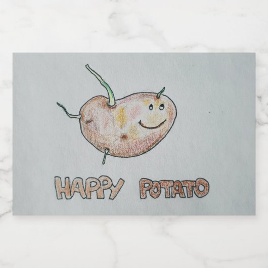 Happy Potato Food and Beverage Label Set Lebensmitteletikett (Einzelnes Label)
