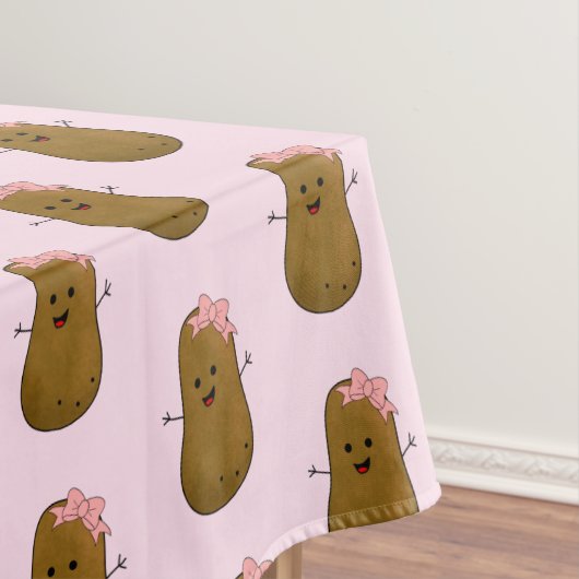 Happy Potato Girl Tablecloth Tischdecke (Beispiel)