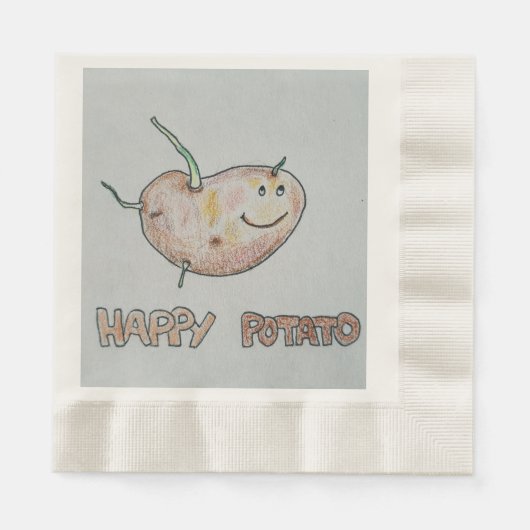 Happy Potato Paper Napkin Serviette (Vorderseite)